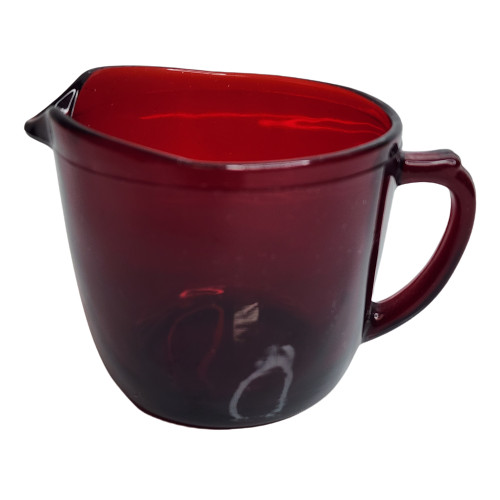 Anchor Hocking Ruby Red Cream And Sugar