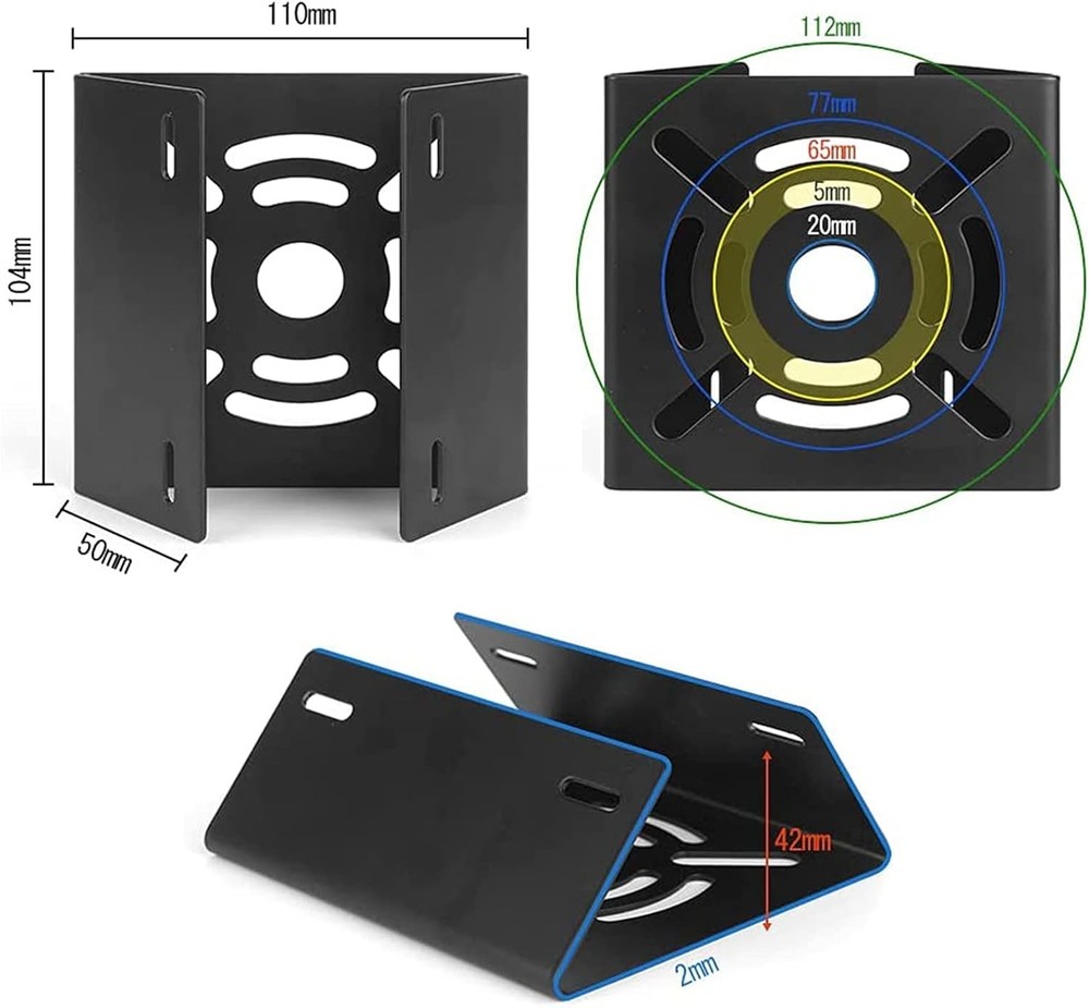Universal Vertical Pole Mount Adapter Bracket for CCTV Security Camera 2 PACK