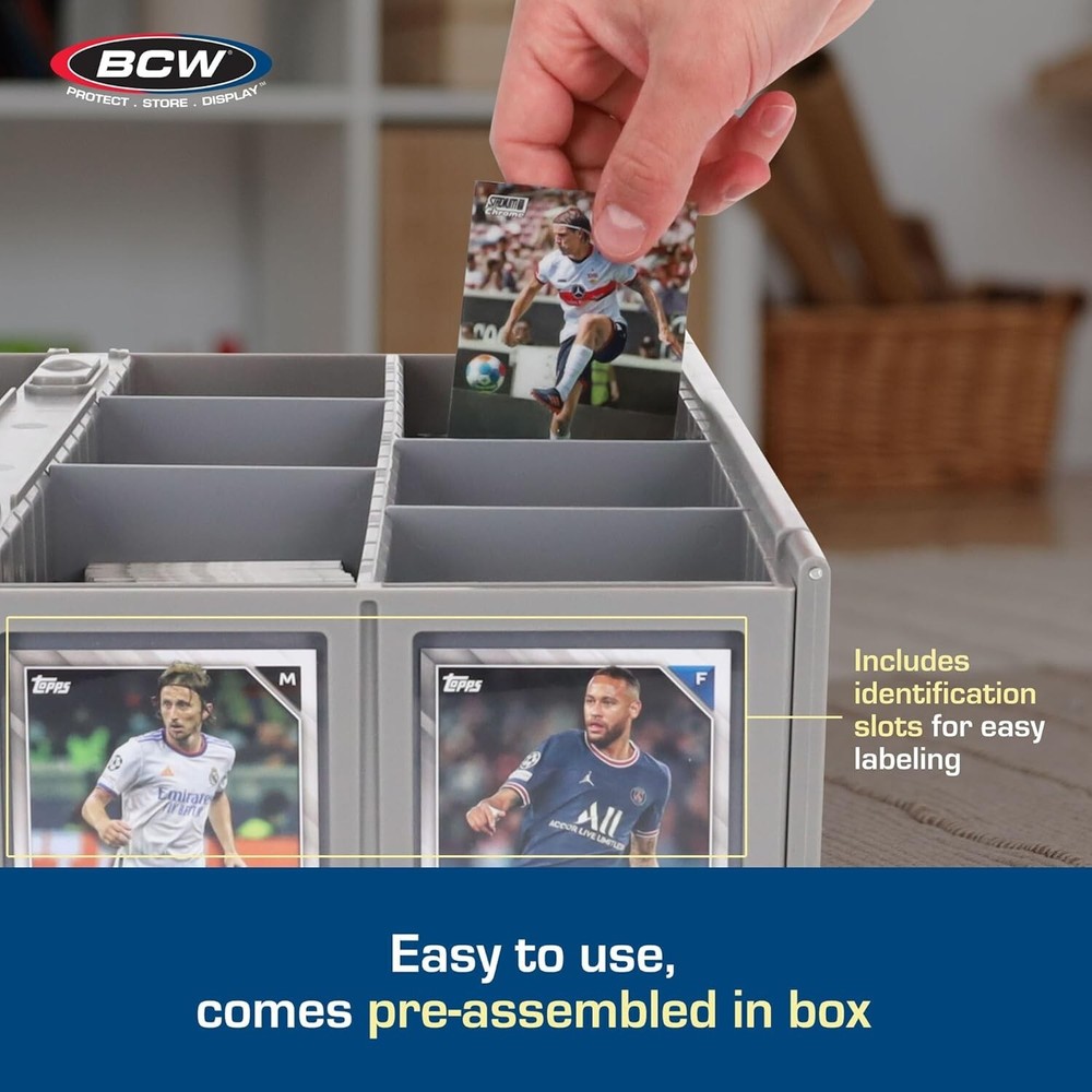 Storage Bin for Trading Cards - 3200 Capacity, Dustproof & Stackable