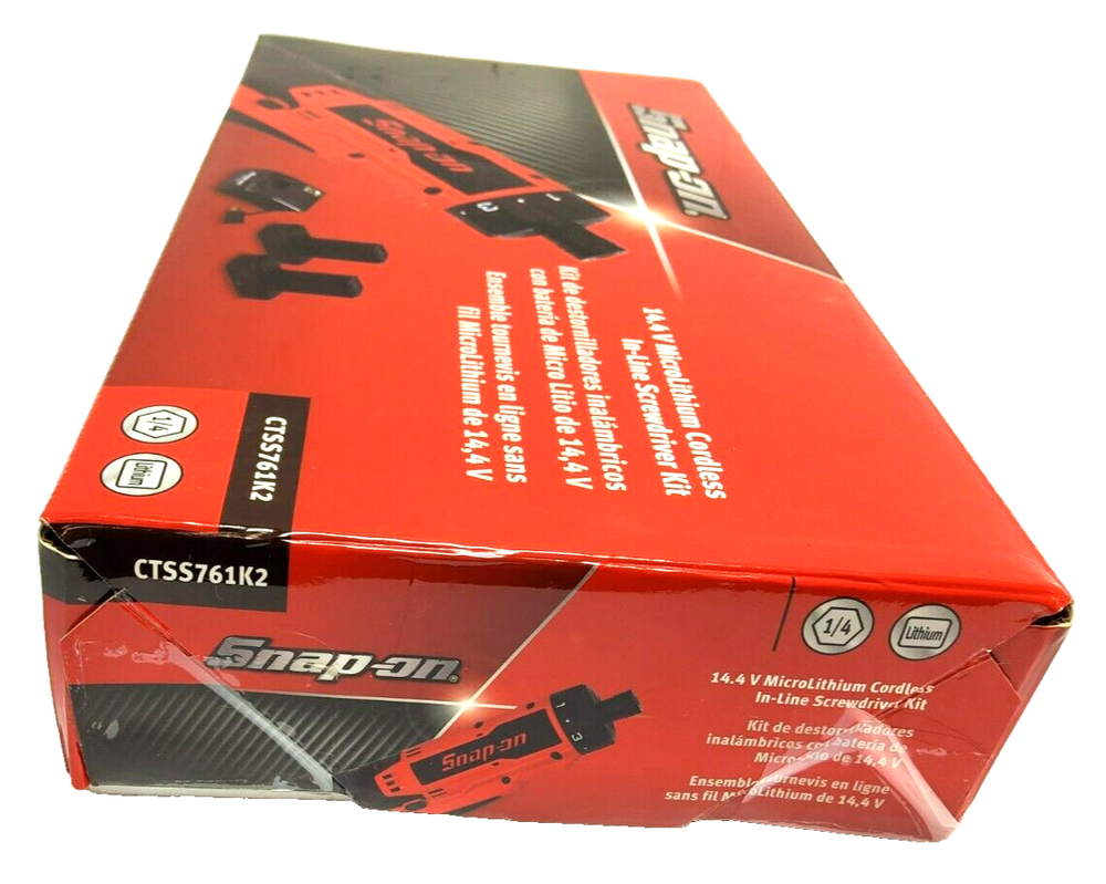 New Snap-on™ Lithium Ion CTSS761DB 14.4V 1/4" Hex Inline Screwdriver