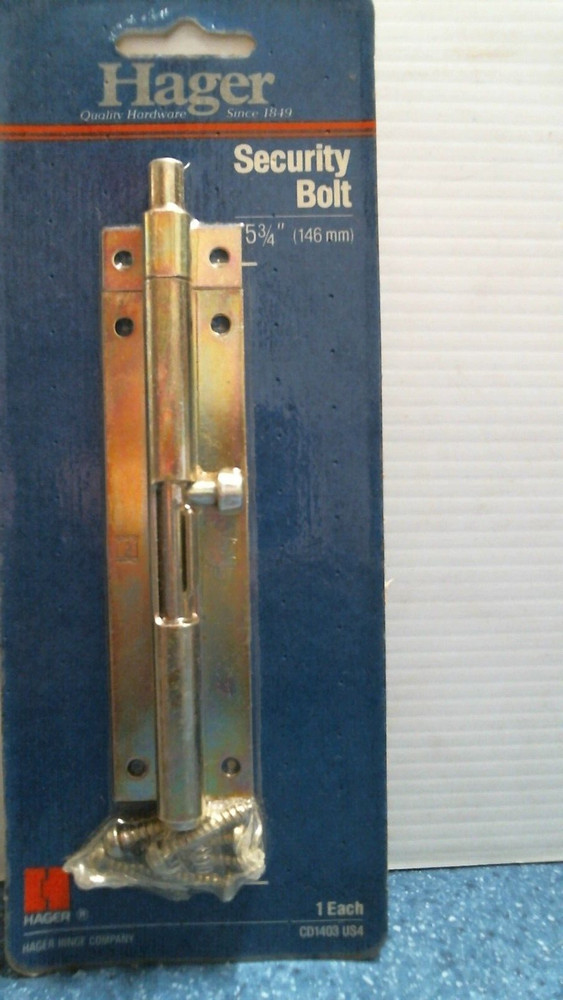 Hager 5-3/4" Security Bolt  (CD1403 US4) FS