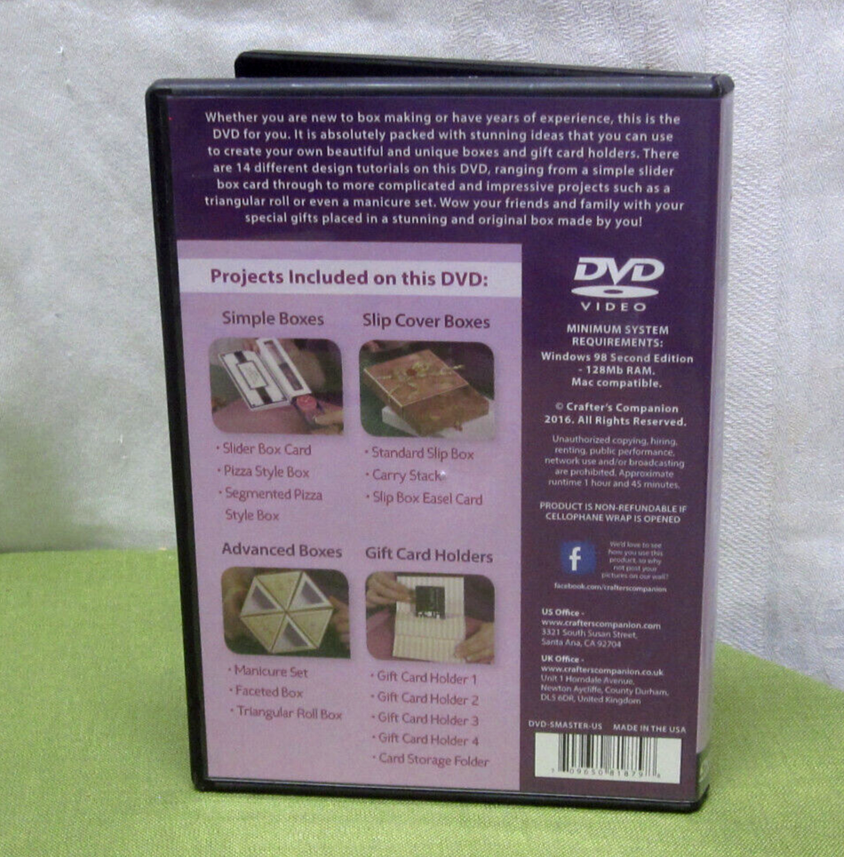 CRAFTERS COMPANION Scoremaster tutorial PC CD-Rom gift box-making 2016