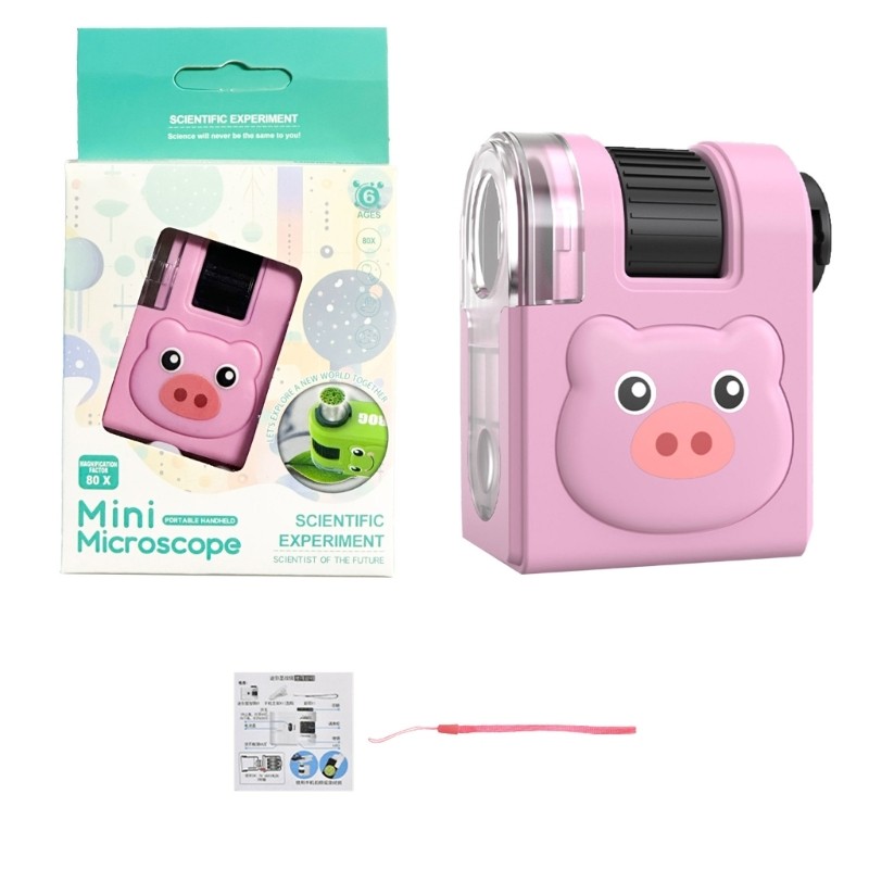 Children Microscope with Light & Portable Designs for Science Experiments