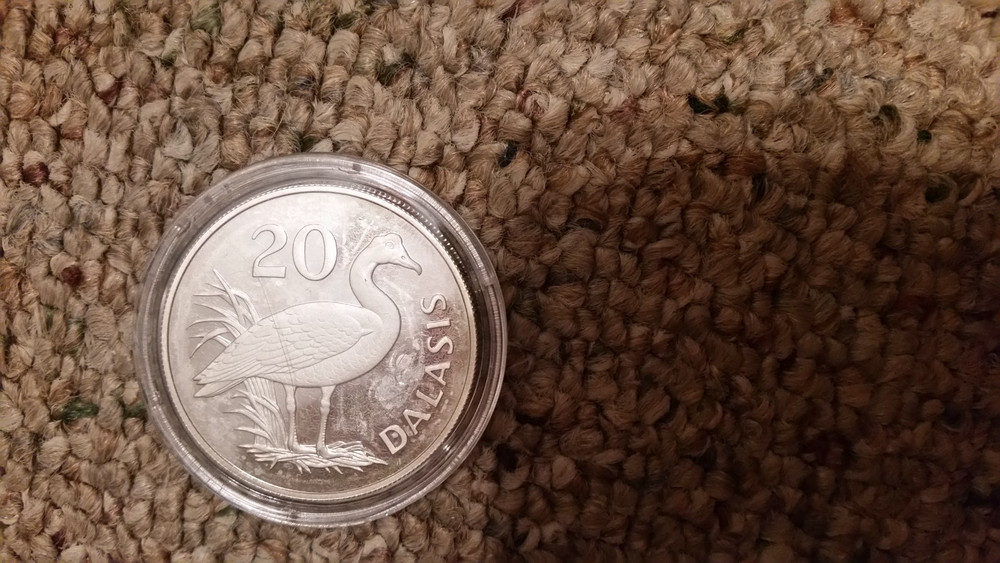 1977 GAMBIA, 20 Dalasis, silver .925 (2)