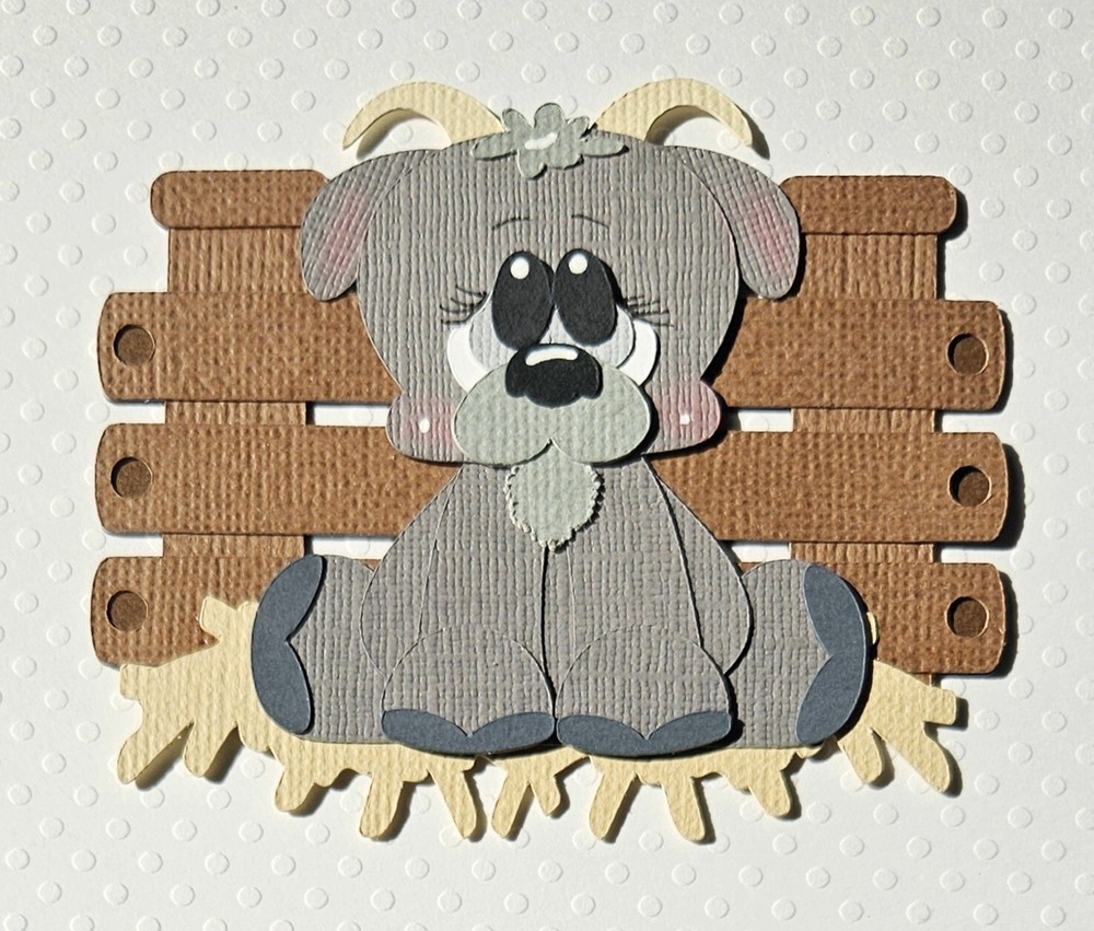 Farm Goat.  Scrapbook, Card Making Paper Piecing