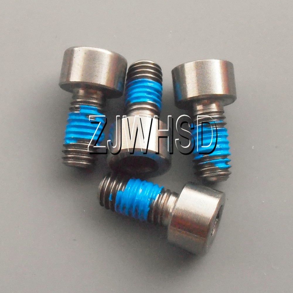4pcs M5 x 10 Ti tanium Screw Bolt Allen hex Socket Cap head with ThreadLocker