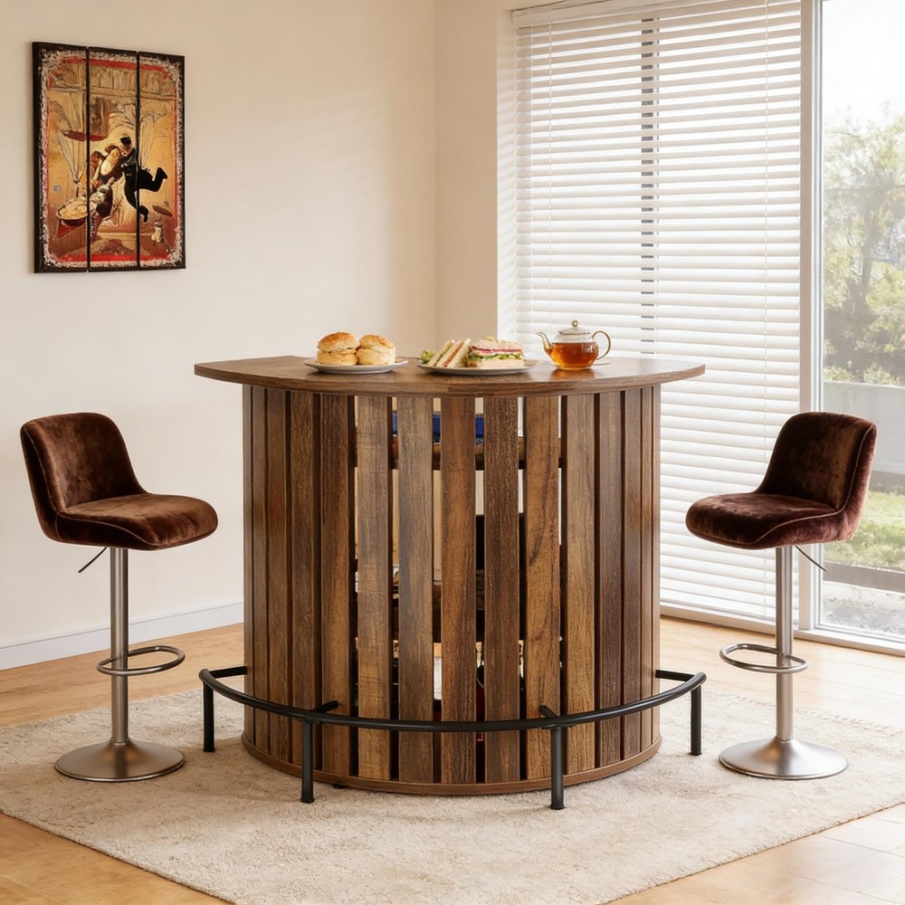 Stylish Bar Table,Arc-Shaped Bar Cabinet,Coffee Table