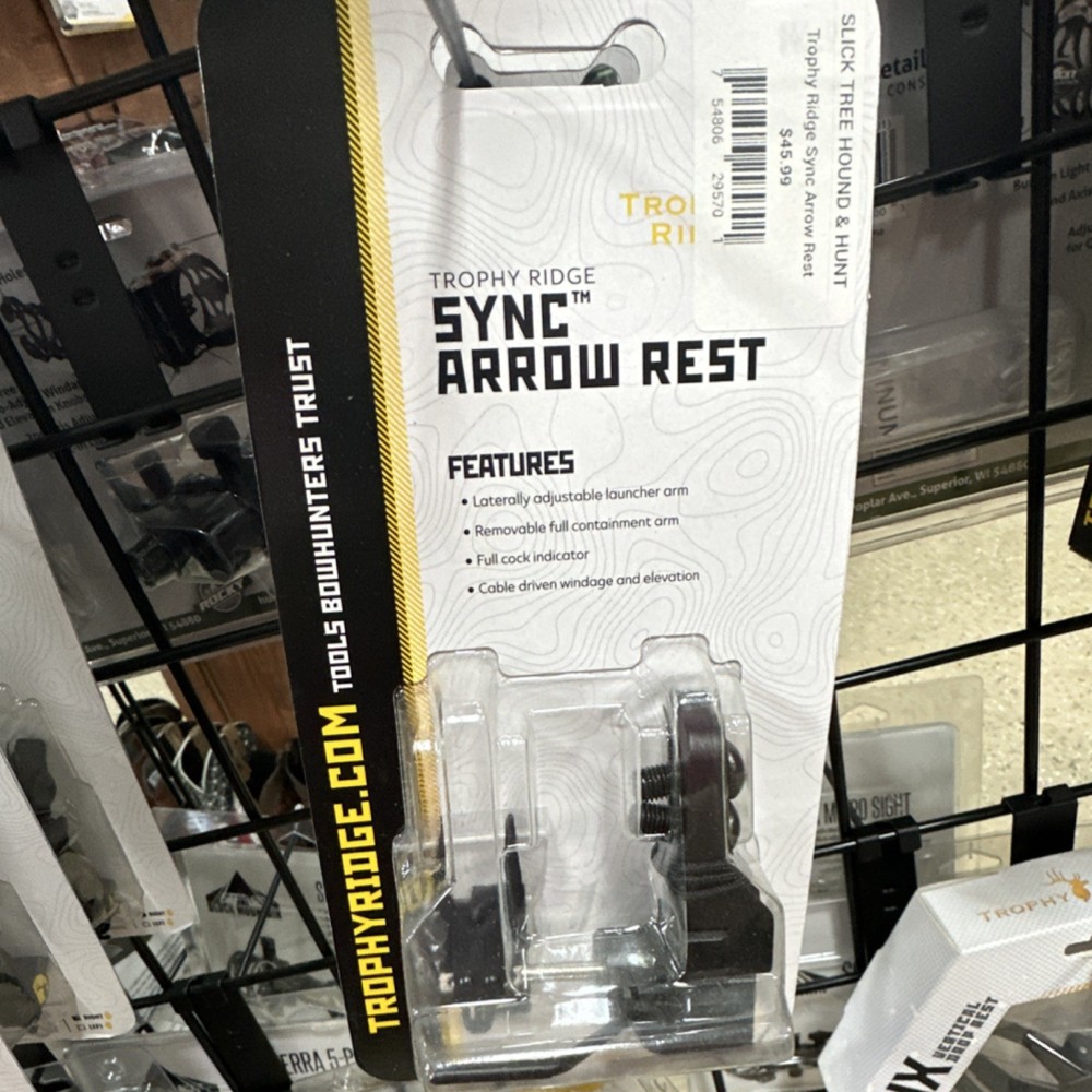 Trophy Ridge Sync Arrow Rest ARE310R Containment Right Hand Compound Bow Black