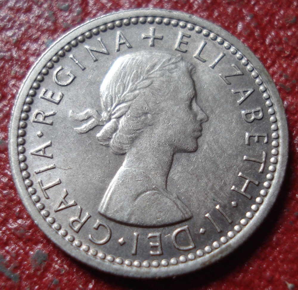 1963 BRITISH SIX PENCE IN AU CONDITION