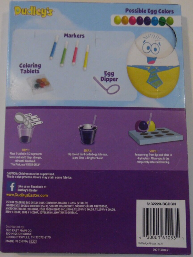 Dudley's Easter Egg Coloring and Decorating Kit