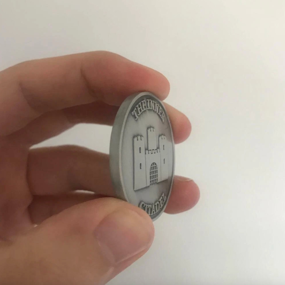 The Inner Citadel Coin Designed for Practicing Stoic - Silver Plated Medallion