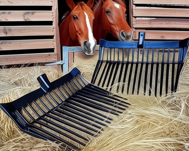 1 Poly Manure Fork Head , USA-Made, Replacement Scoop for Stable Cleaning