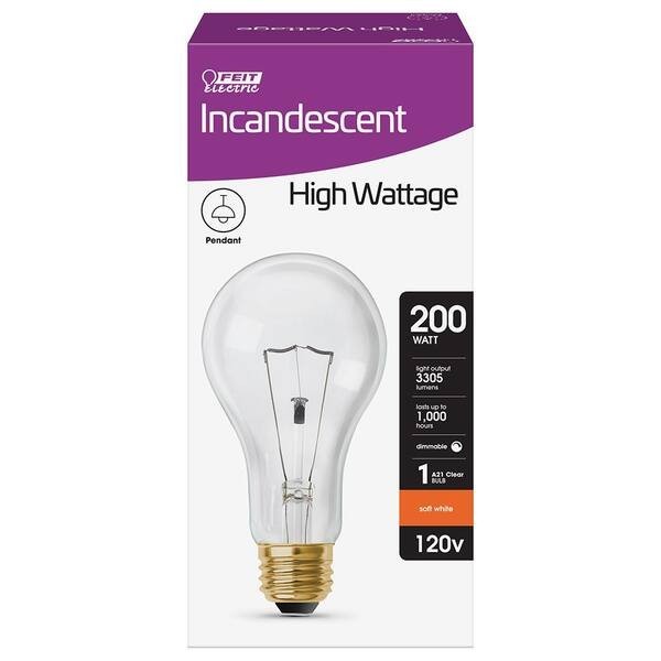 200-Watt A21 High Brightness Clear E26 Medium Base Light Bulb 2700K (6-Pack)