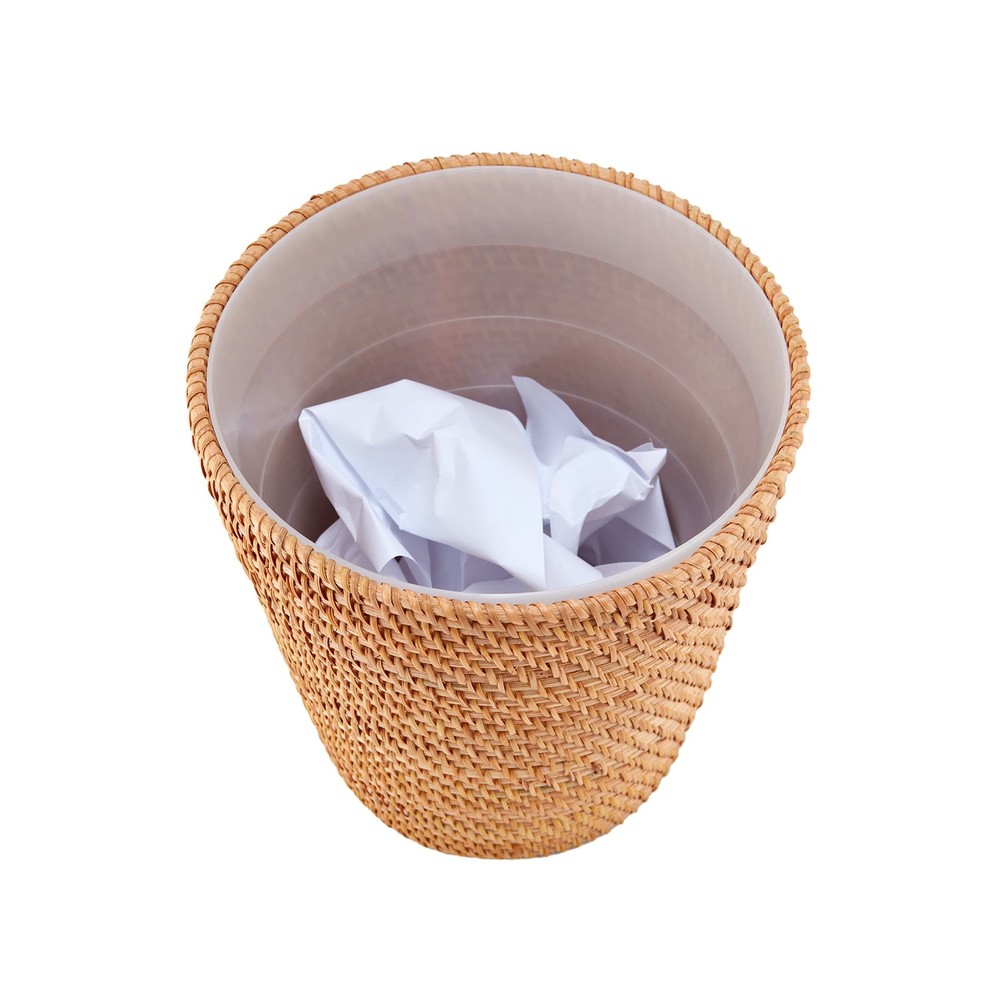 Rattan Bathroom Trash Can