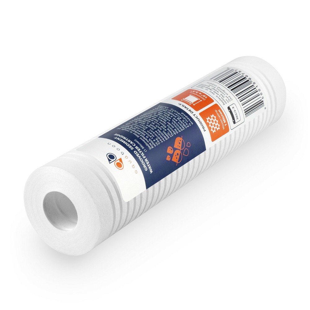 Grooved Sediment Water Filter 1 Micron 10" x 2.5" size 25 PACK by Aquaboon
