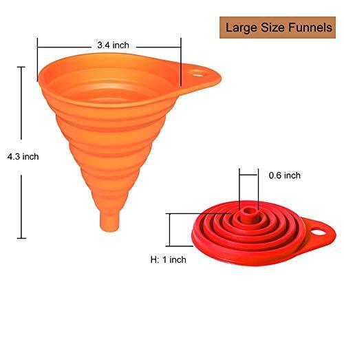 Kitchen Funnel Set 4 Pack, Small and Large, Kitchen Gadgets 43178-96129