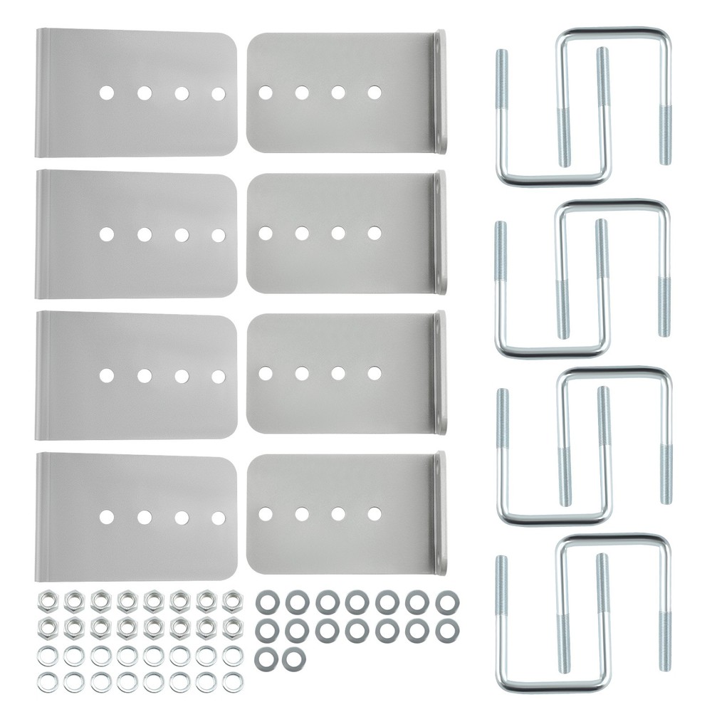 (8) 8" Galvanized L-Type Bunk Bracket Kit for Boat Trailer fits 3x3, Heavy Duty