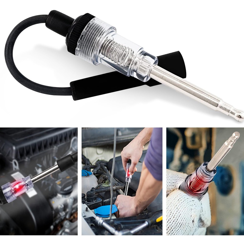 Kewucn 2 Pcs Inline Spark Plug Tester, Engine Ignition 2 PCS, black