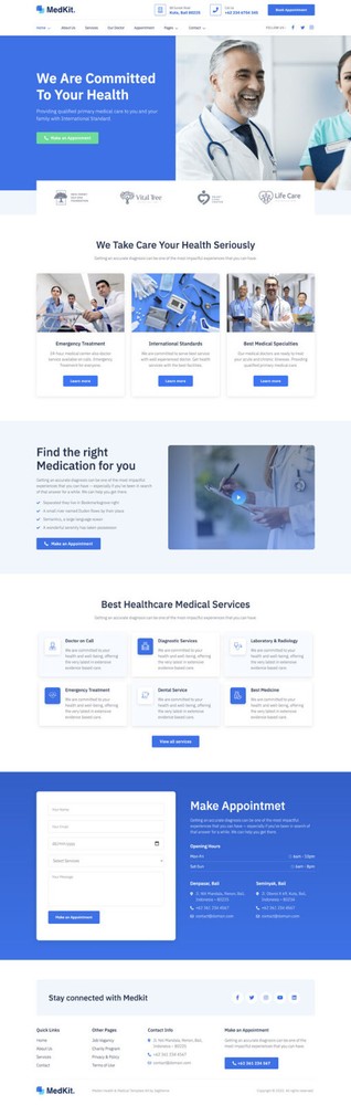 Premium Wordpress Elementor Template Kit Bundle | Health & Medical theme