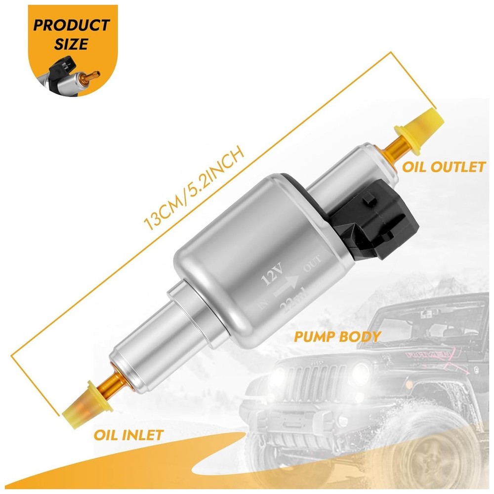 Diesel heater fuel pump, 12V 22ML quieter gas air heater electric fuel pump, use