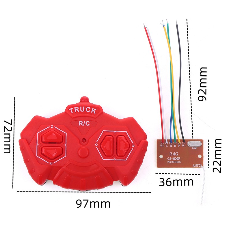 2.4G Four-way Remote Control Module 4CH RC Remote Control Transmitter Receiver