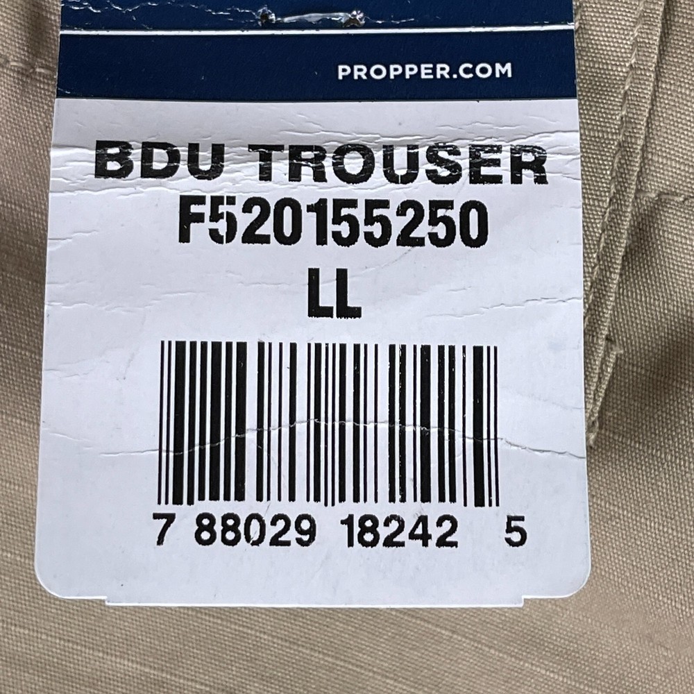NEW BDU Propper Pants - Tan - Large Long