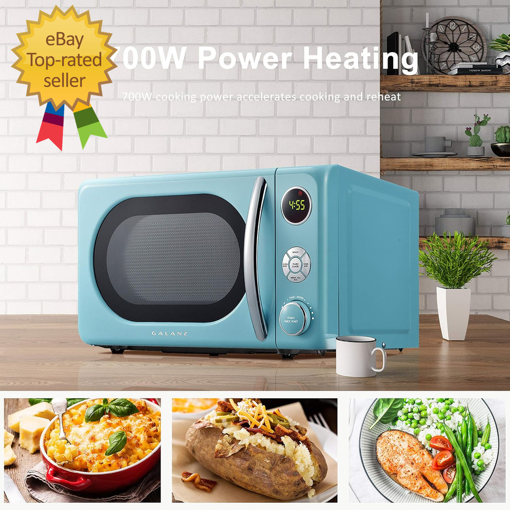 GLCMKA07BER-07 Retro Microwave Oven LED Lighting Pull Handle Design Child Lock