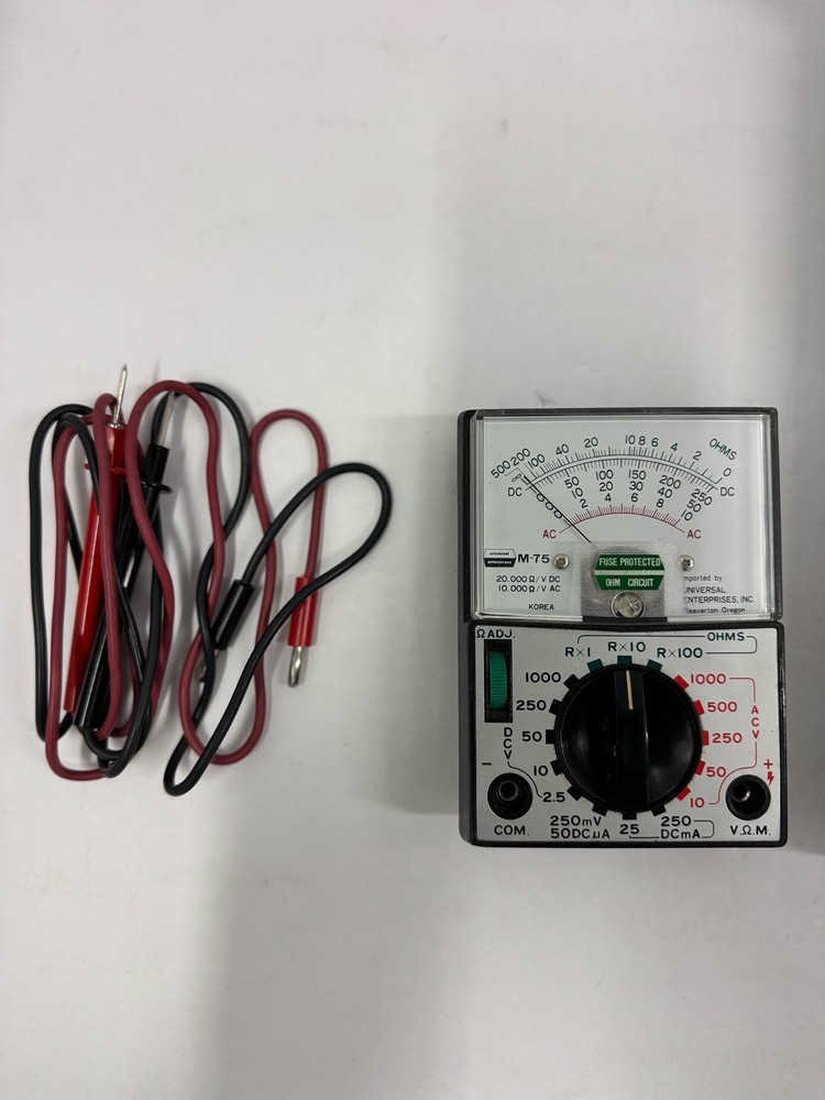 Universal Enterprises Multitester~ Model M75~16 Ranges~Carrying Case
