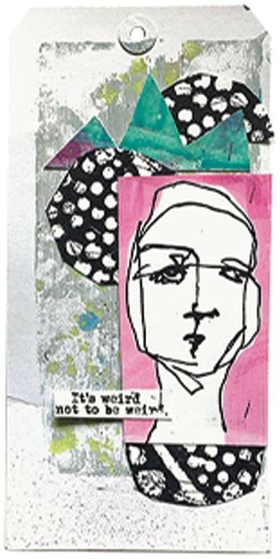 Dina Wakley Media White Tags #8