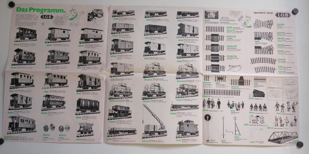 Vintage LGB 1972/73 Foldout Programm