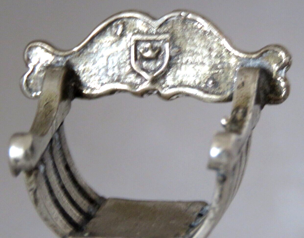 Ideal gift. ANTIQUE DUTCH MINIATURE SOLID SILVER CHAIR . Free postage .