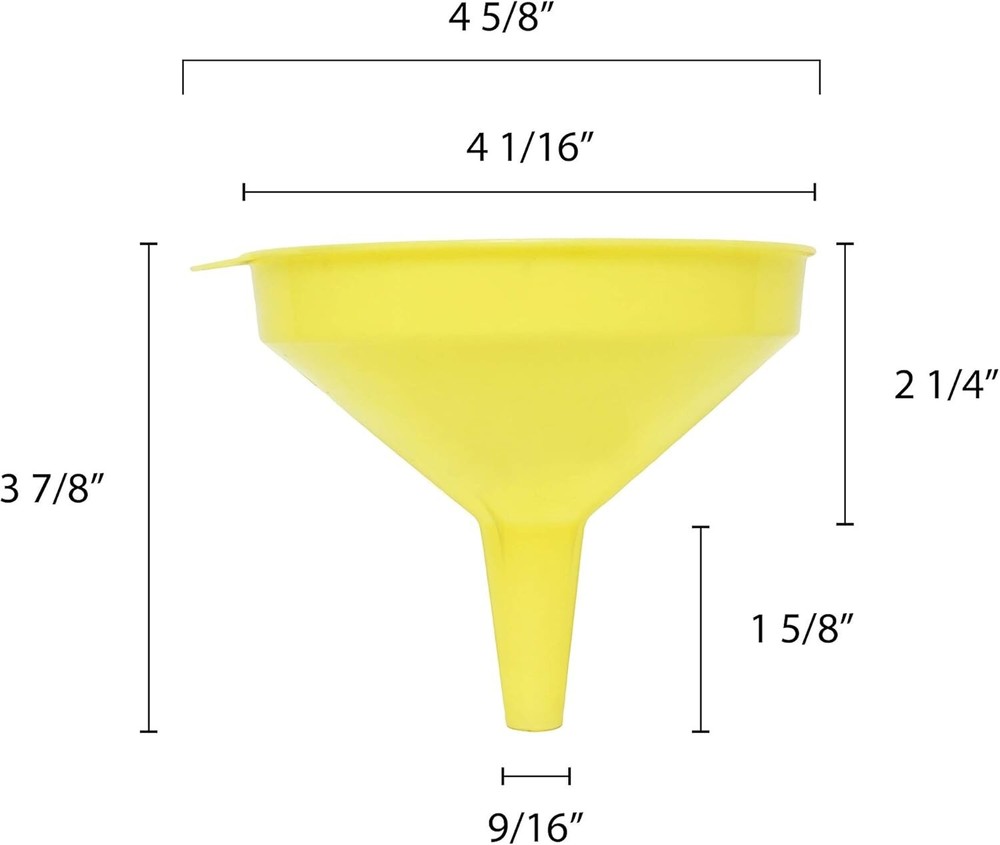 Thunder Group 4-1/8-Inch Plastic Funnel, 8-Ounce