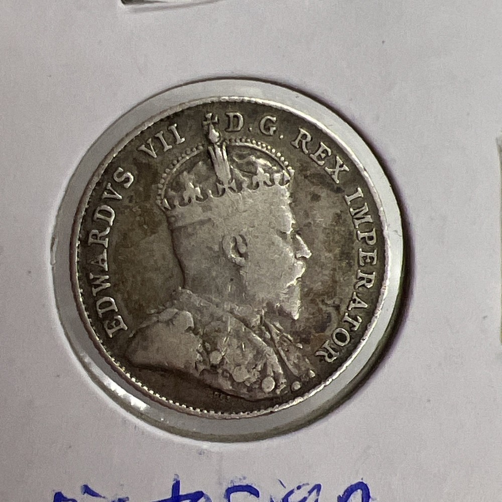 1909 Canada 10 Cent Silver Dime Coin