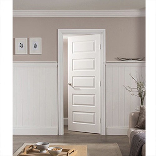 Rockport 5 Equal Raised Panel Solid Core Molded Interior Doors - Slabs & Prehung