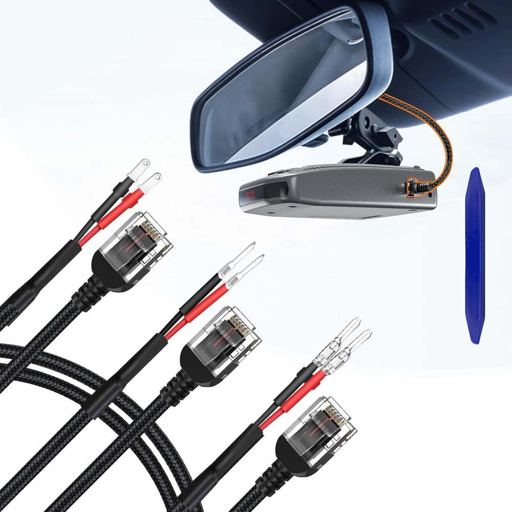 Radar detector mirror power cable pack
