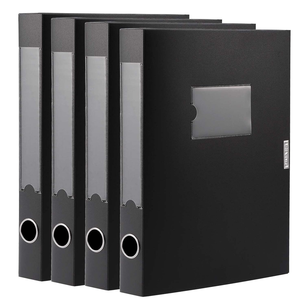 A4 Storage File Boxes Archives Cases, Foldable Plastic File Folder, Th