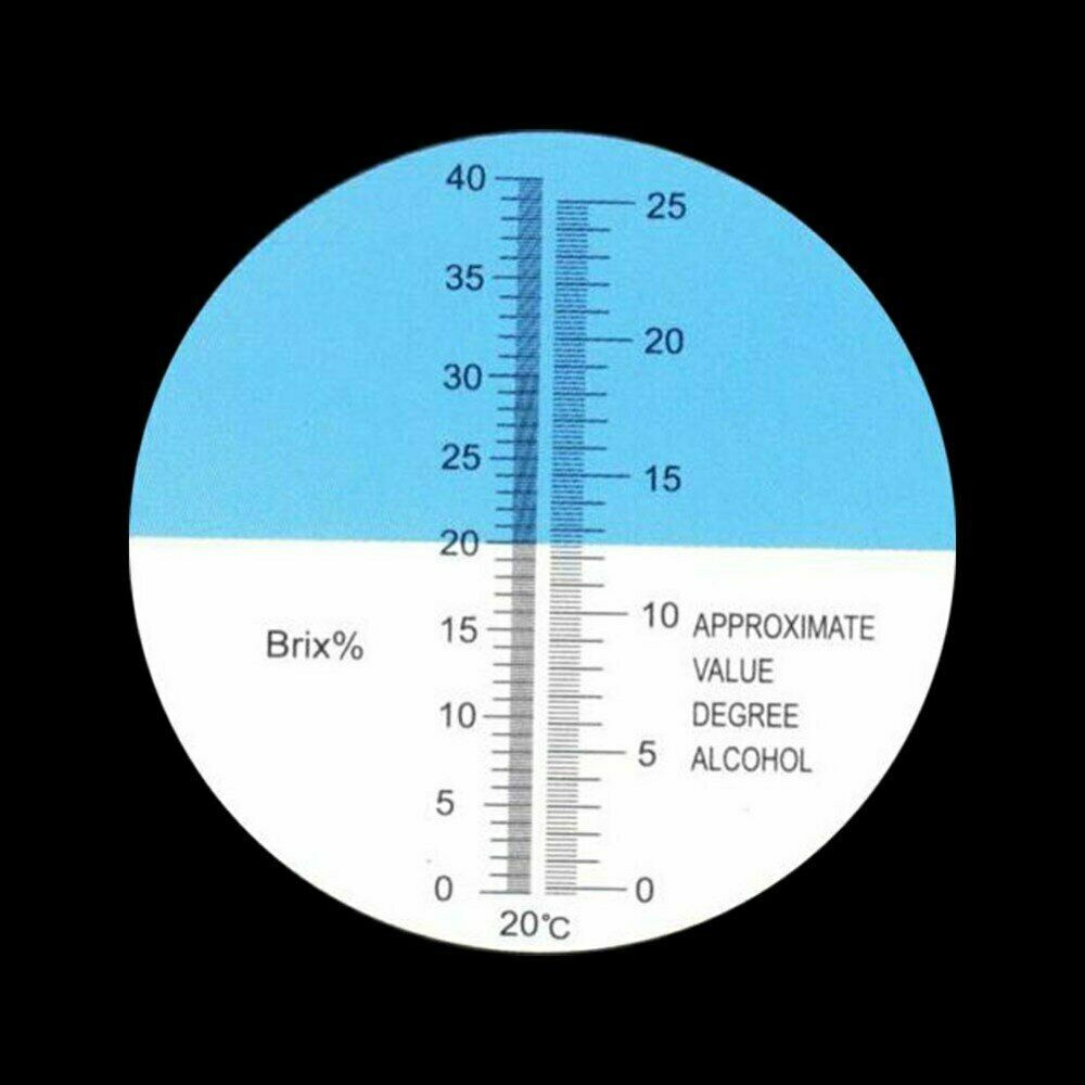 Wine Refractometer 0~25% Alcohol 0~40% Brix Grape Wine Sugar Meter Alcoholometer