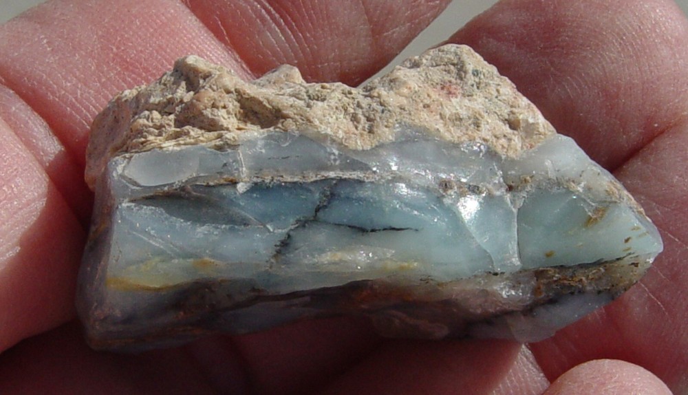 Andean Blue Dendritic Opal Rough T1184