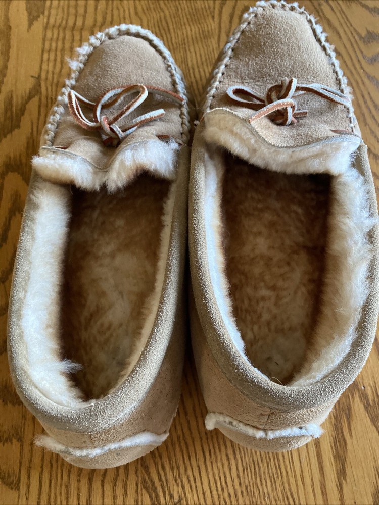 Men's TRACKER Genuine Suede Leather with Shearling Lining SLIPPERS, Size 11D