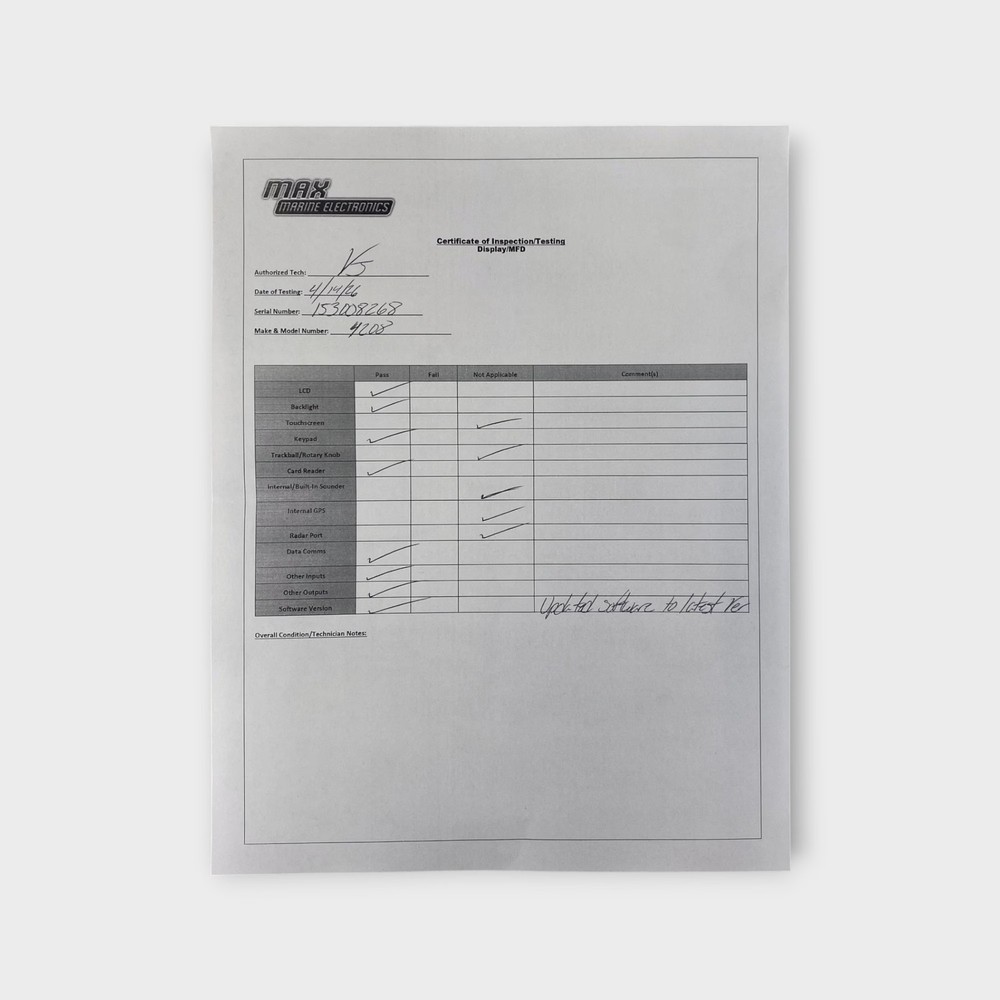 Garmin GPSMap 4208 8" Chartplotter Head Unit W/Suncover~ *Tested Good