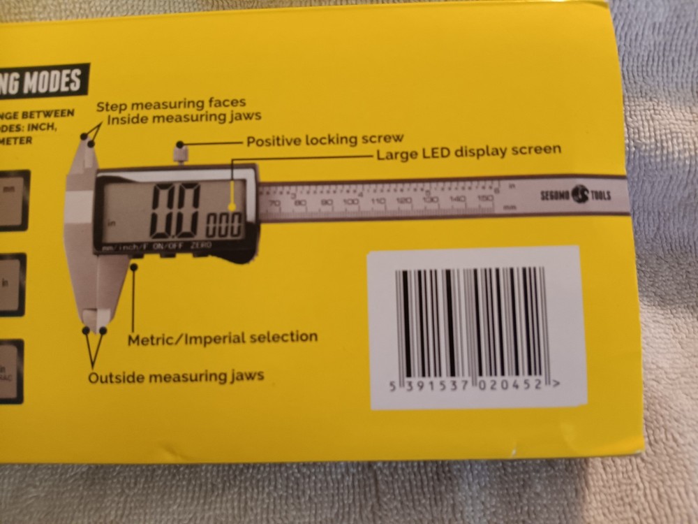 Segomo Tools 6" Digital Caliper Large Display (New)