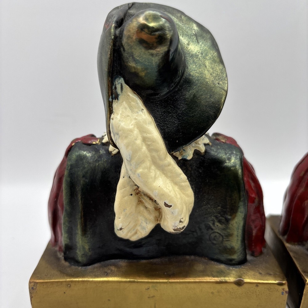 Bronze Herzel Shakespeare Bookends Vintage
