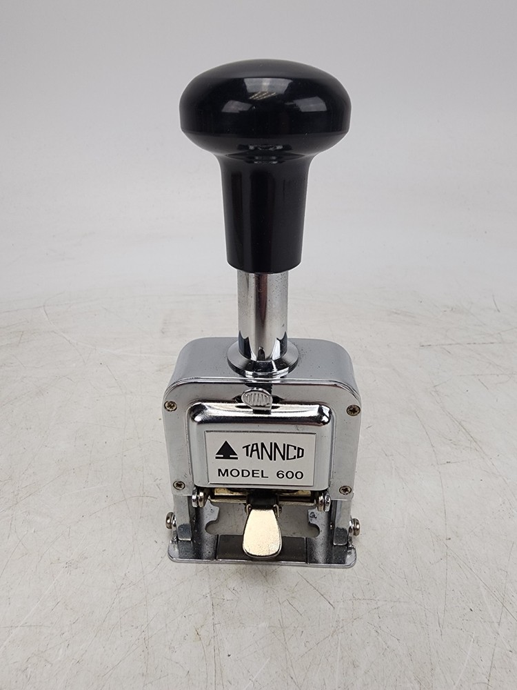 Vintage Tannco Model 600 Automatic Numbering Machine Tested Box AS IS