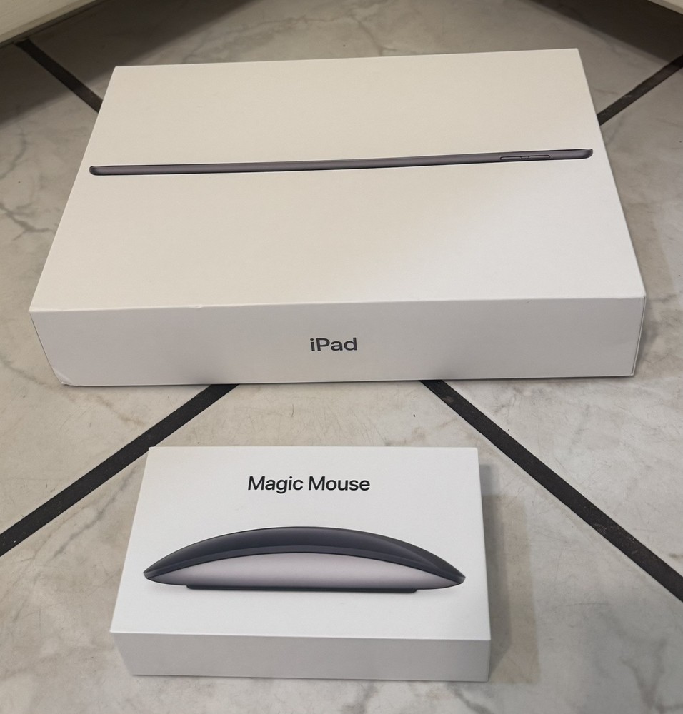 iPad 9th Generation Box Only Wi-Fi Space Gray 256GB 10.2 & Magic Mouse Box Only!