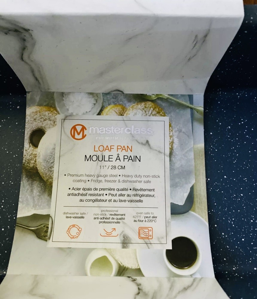 Masterclass Premium Bakeware - Pair (2) Loaf Pans -11” Gray speckled Bread NEW