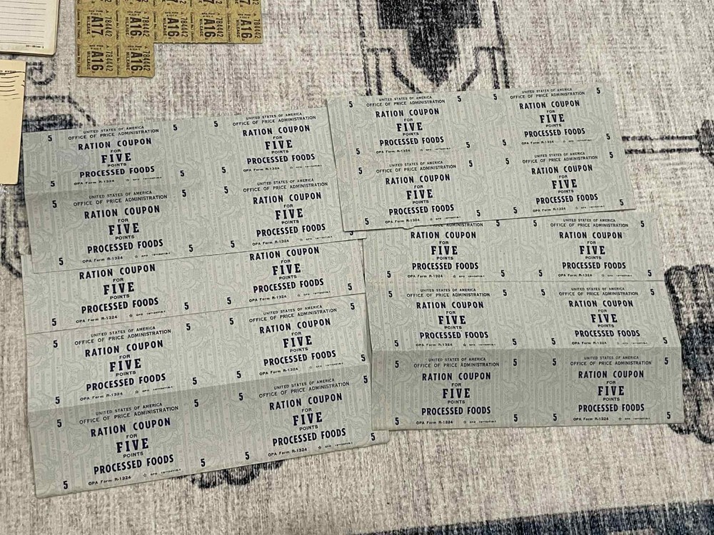 WW2 WWII US Army German POW Stalag 7A Survivor Grouping Documents Rations IDs