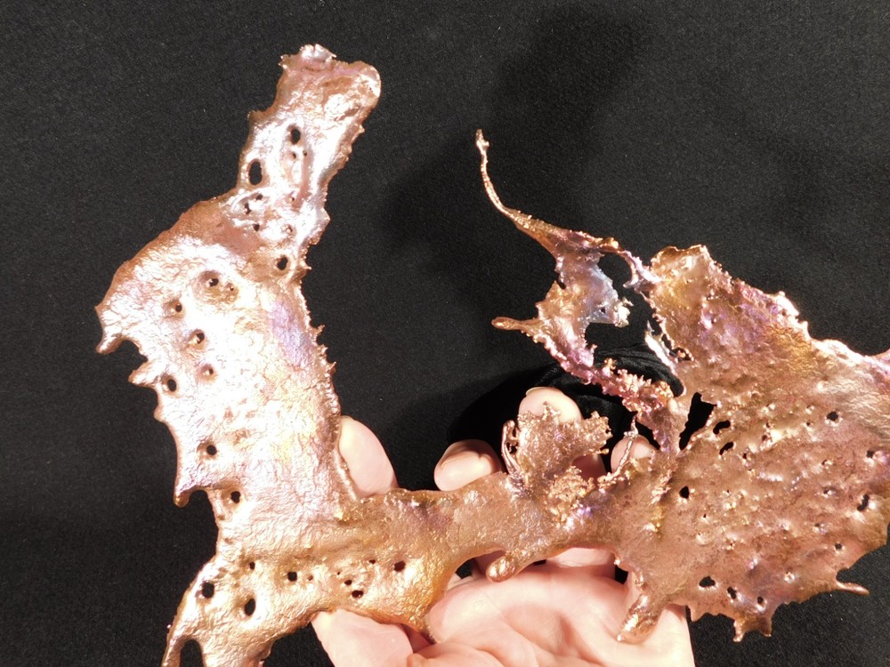 BIG! Bright Solid Solid COPPER Splash ART Sculpture Arizona 370gr