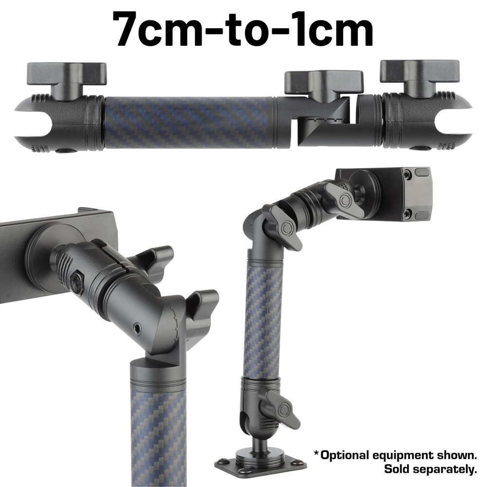Adjustable Carbon Fiber Mounting Arm with Dual 20mm Socket Ends