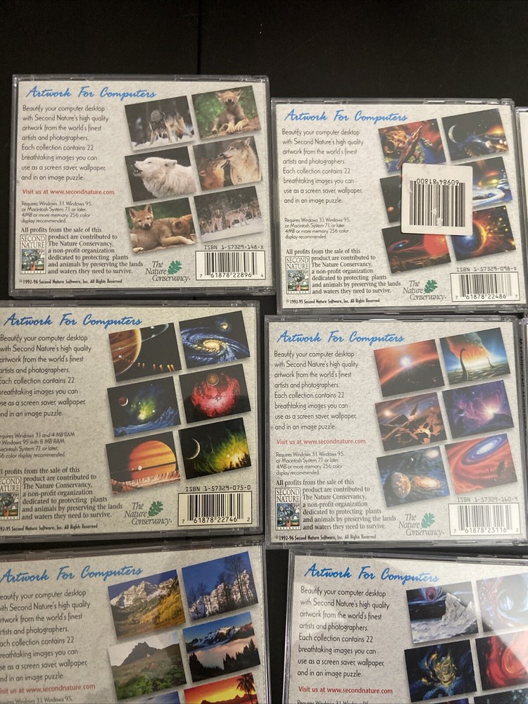 VTG Artwork Computer Lot 10 Second Nature Screen Savers Space Celestial Universe