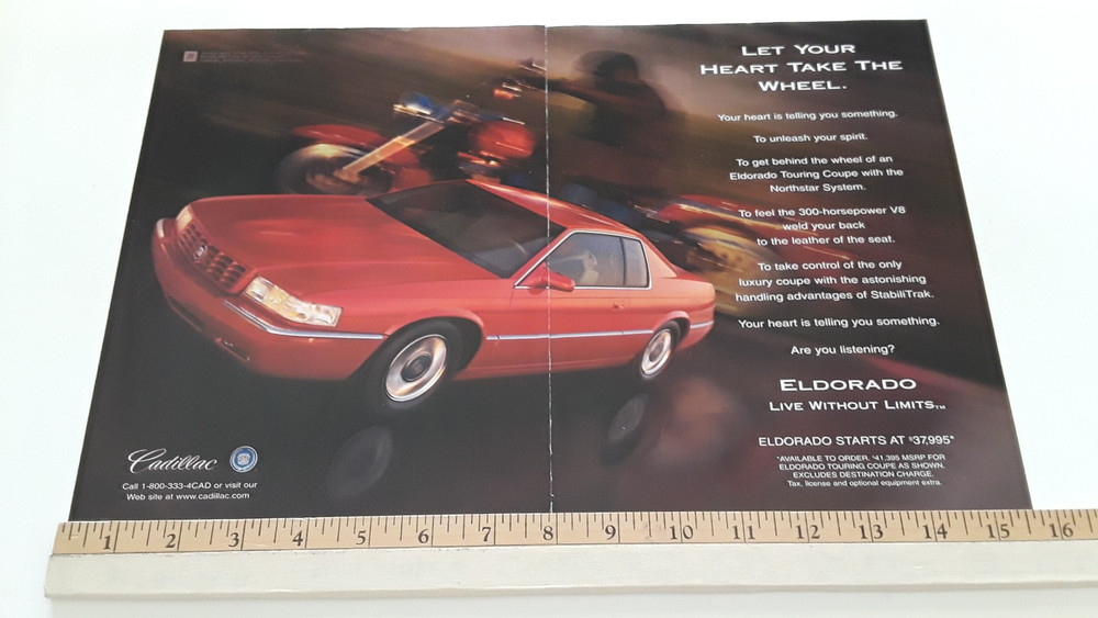 1997 CADILLAC ELDORADO ORIGINAL 2 PAGE AD